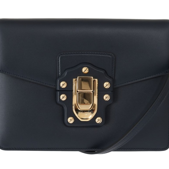 Dolce Gabbana Blue Leather Lucia 